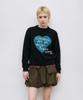 ADSB ANDERSSON BELL Girls Heart Message Crew-Neck Sweater Atb1464W(Black)