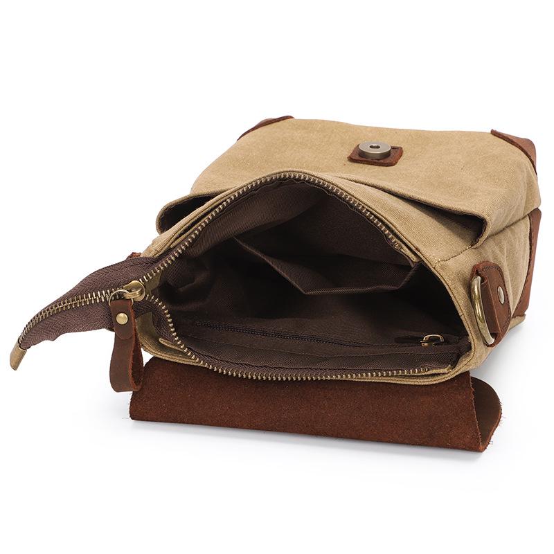 Men's Retro Canvas Crossbody Shoulder Bag - Casual Outdoor Fashion