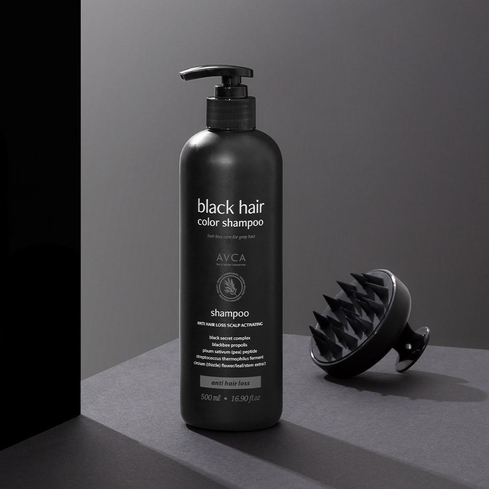 Abka Wypadanie Włosów Funkcjonalny Czarny Kolor Włosów Funkcjonalny Szampon Zapach Piżma, 500ml, 2 szt.