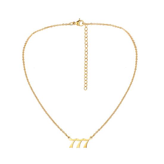 

Number Necklace Retro Fine Workmanship Creative Women Wear Number Necklace for Outdoor Wear 7 золотистый