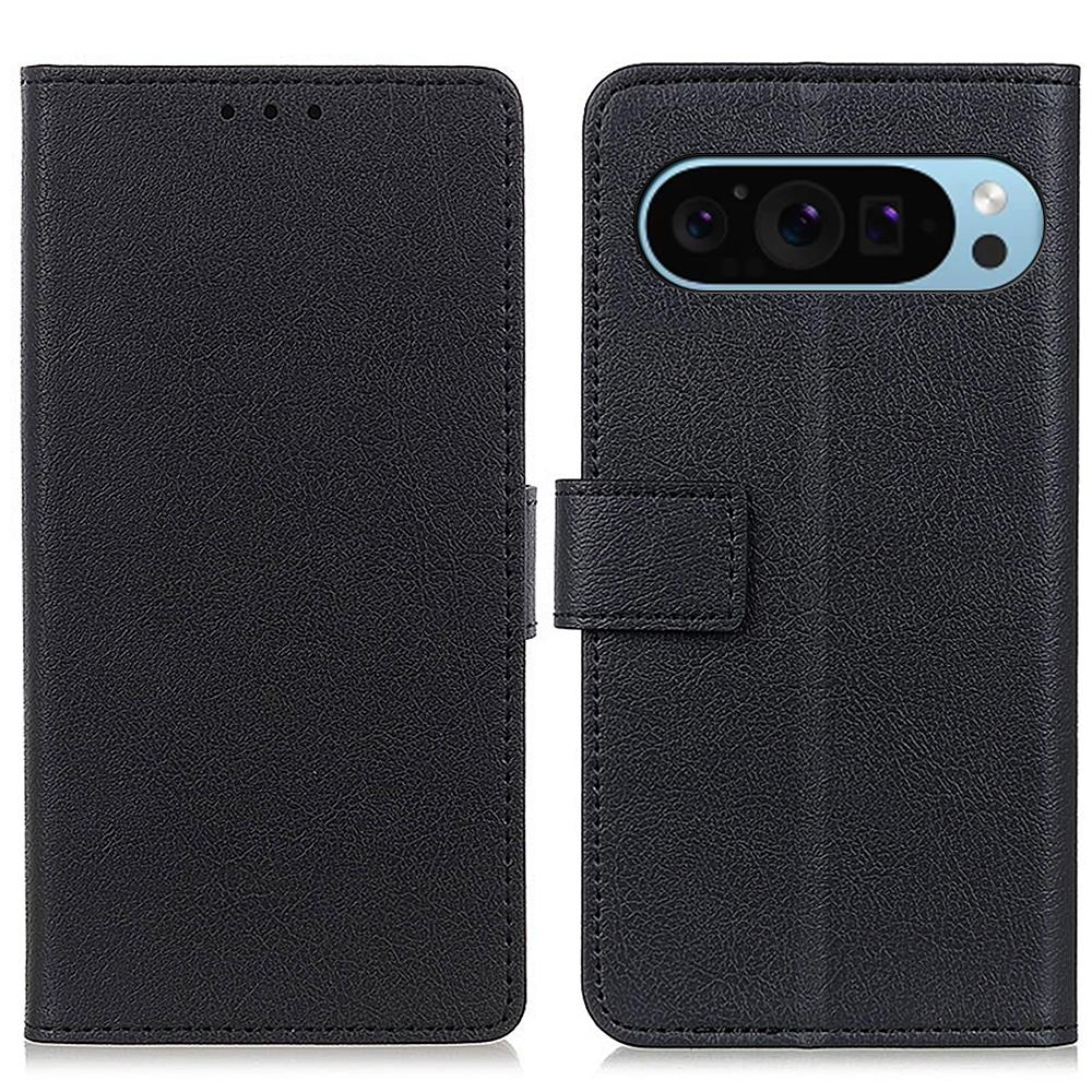 

For Google Pixel 10 Pro/10/9 Pro/9 Wholesale Phone Case TPU+PU Leather Shell Phone Stand Cover Black
