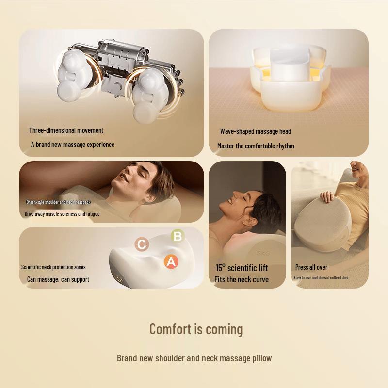 SKG Cervical and Shoulder Massage Pillow CN plug (adapter included)
