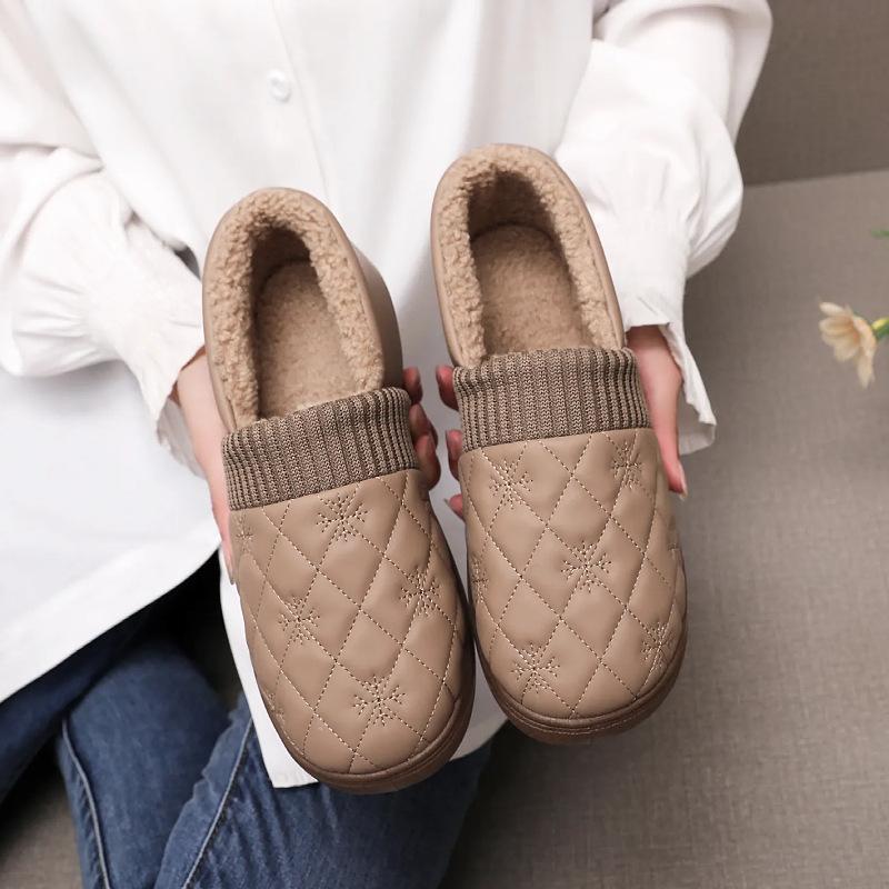 

Cotton shoes women s 2025 winter new one-pedal piled thickened waterproof cotton boots comfortable and warm casual snow boots women 41