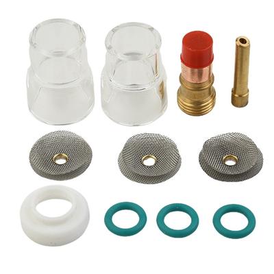 Torche de soudage TIG 3/32" Lentille à gaz #12 Godet 2.4mm Kit de pince pour WP-17 18 26