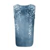 Square Collar Tank Top Women Print Tank Tee Casual Loose Fit Sleeveless Shirt