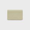 Accordion Suede Card Holder - Beige