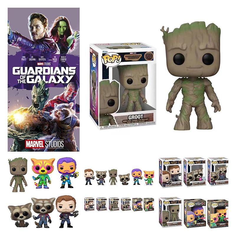 Pvc Material Guardians Of The Galaxy 3 Figures Rocket And Groot Pops