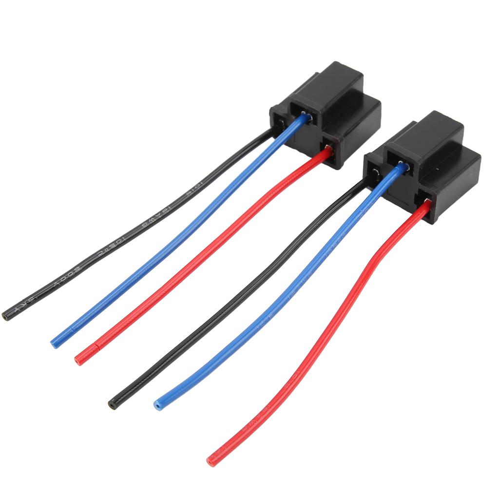 2 Pcs H4 HB2 9003 Headlight Wiring Harness Sockets 3 Pin Adapter Heat Resistant 12V