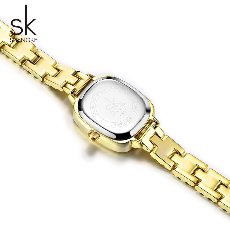 Ladies Watch Fashion Steel Belt Small Square Watch Waterproof Quartz Watch Niche Watch Women 0217