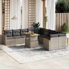 VidaXL Garden Lounge Set with Cushions 11 Pcs, Patio Sofas, Patio Furniture Set, Outdoor Furniture, Grey 3273265