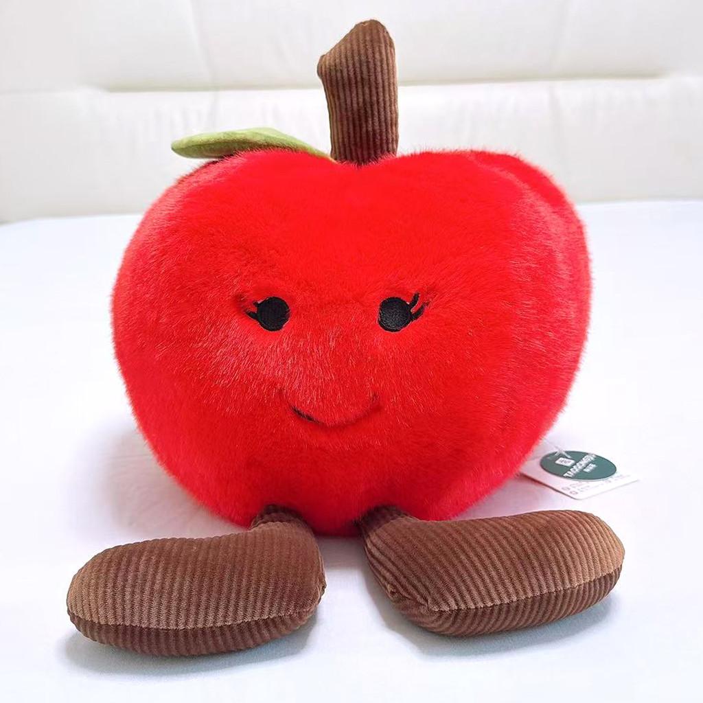 Fruit Apple Plush Toy With Pp Cotton Filling For Kids Bedroom Decor