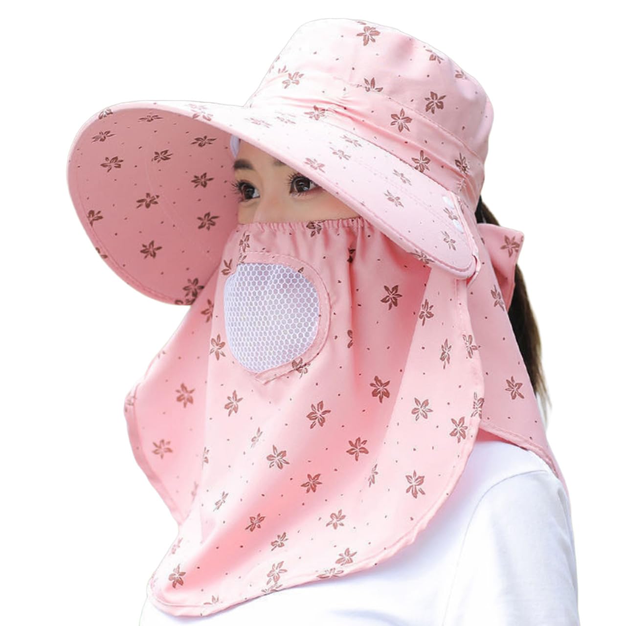 

Солнце Широкое Лицо УФ CZA624 [Белый Клык] Шляпа, Шляпа, Козырек, Покрытие, Защита, Уличная, Женская (розовый) розовый