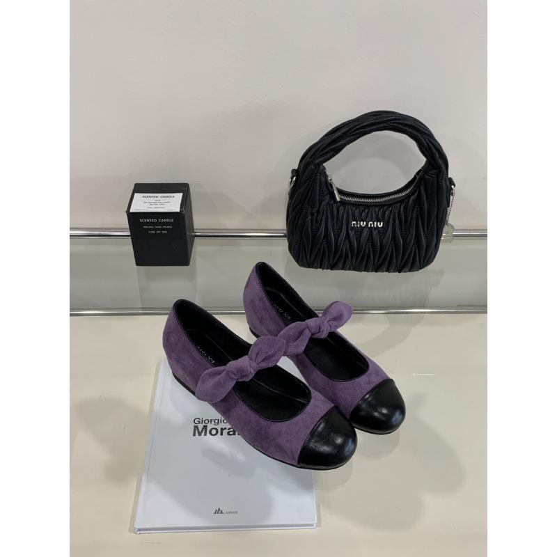 2025 autumn Korean version of versatile bow gentle Mary Jane shoes small fragrant style inner height increase medium heel single shoes women