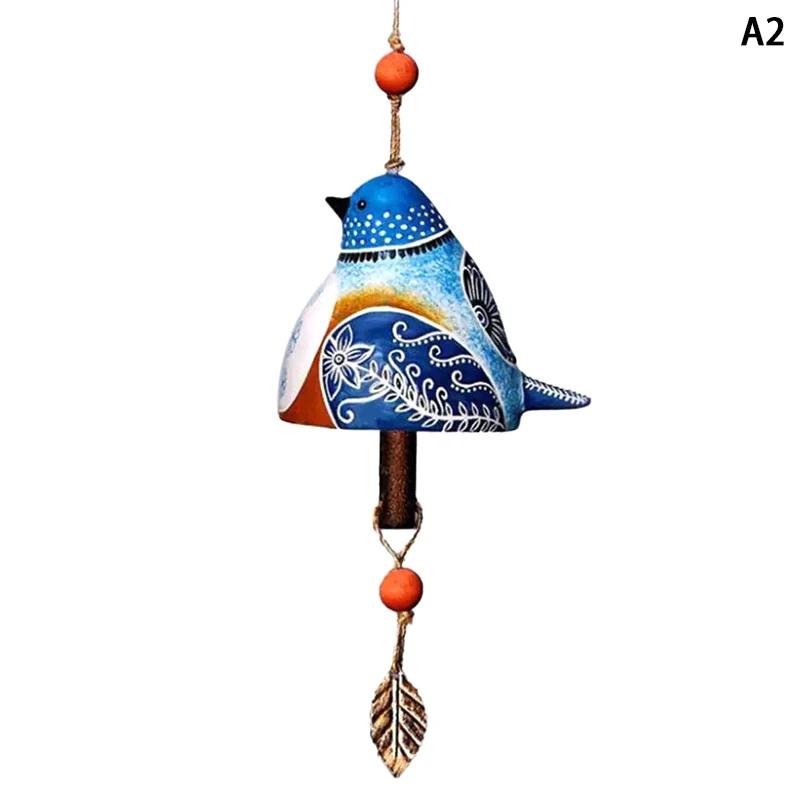 [PL]Bird Song Bell Hanging Bird Wind Chime Resin Craft Pendant Outdoor Bird Bell Wind Chime For Garden Courtyard Home Decoration