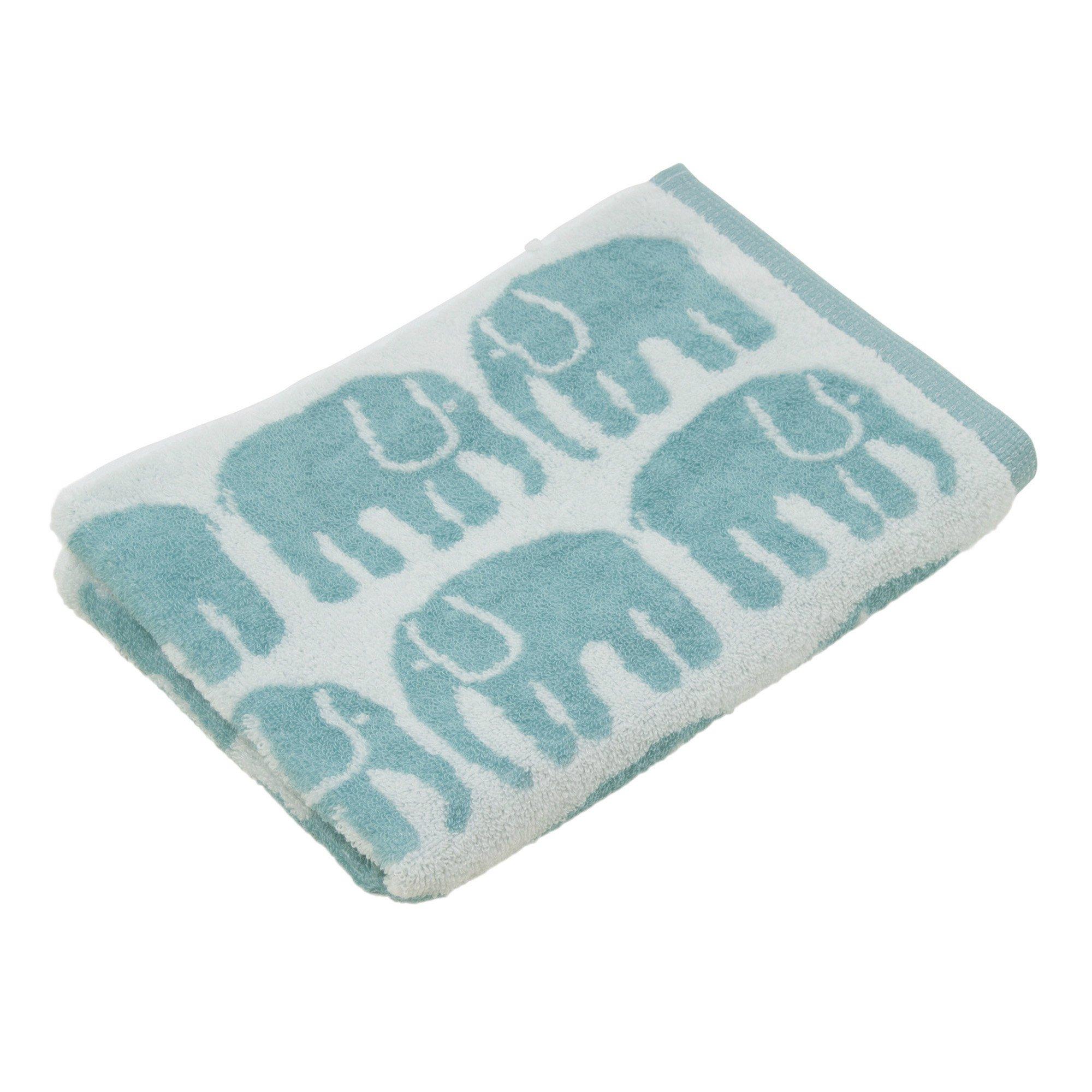 

nishikawa Imabari Towel Blue Face Towel Finlayson Elephant Pattern Made in Japan TT28123622B [Nishikawa]