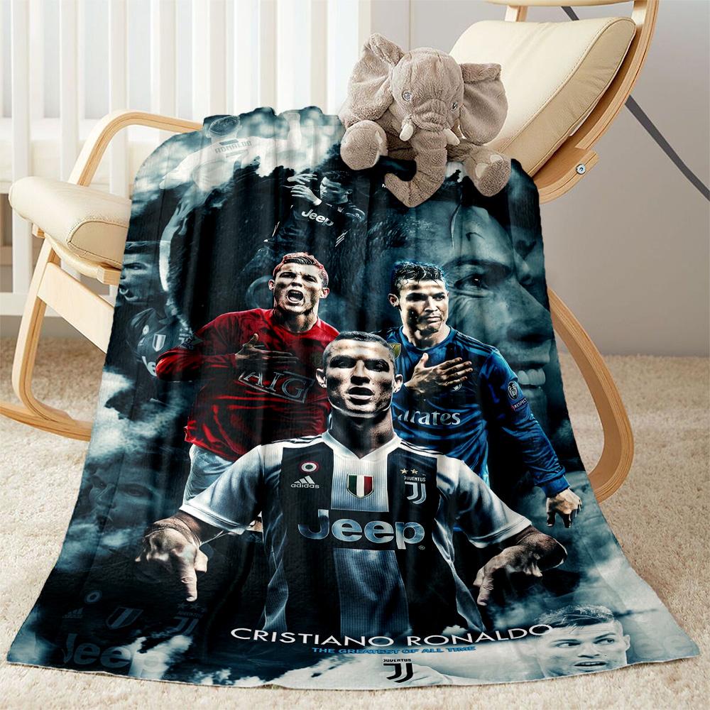 Cr7: Football Legend Blanket Soft & Cozy Suitable for Couch Chair Seaside for All Occasions Warmthful Decor Perfect Gift for Relatives and Friends