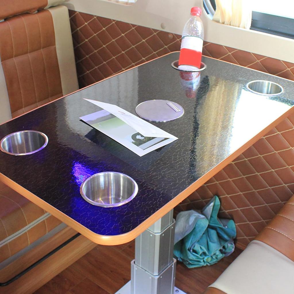 Stainless Steel Drop-in Cup Holder, 2pcs Single Car Cup Drink Holder Poker Table Drink Holder Computer Desk Ashtray for Sofa Boat Rv Couch Recliner