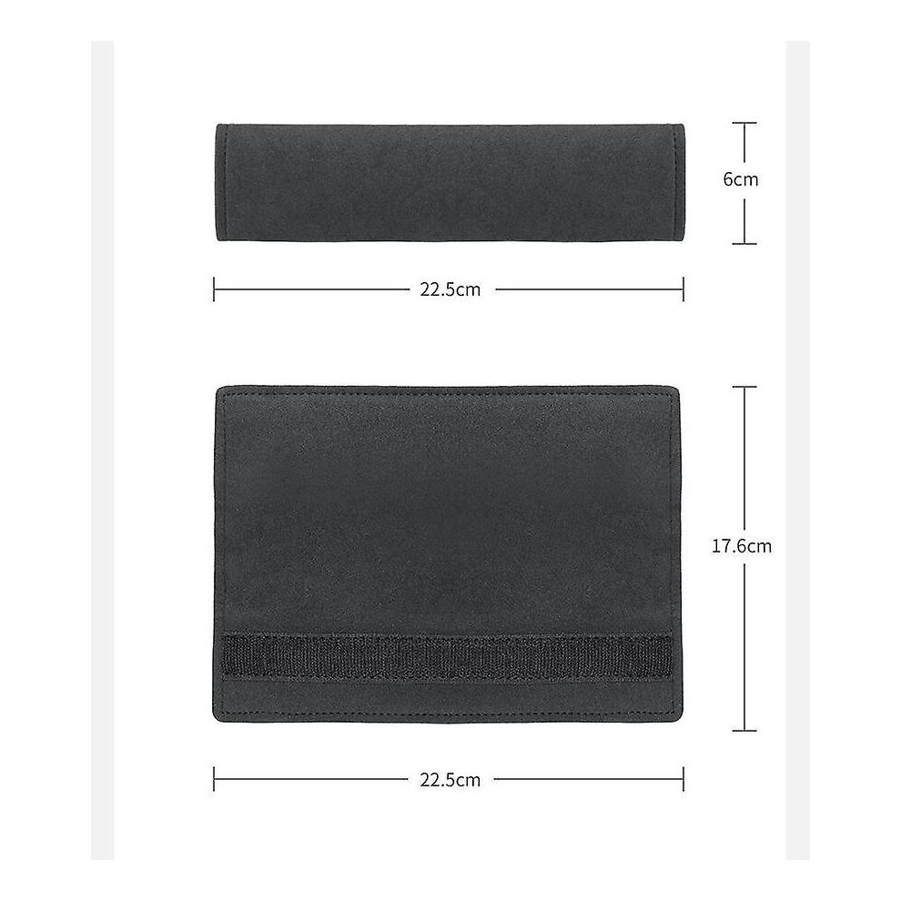 BMW Suede Seat Belt Shoulder Covers - Alcantara Comfort, Protective Cover for 1/3/5/7 Series and X5/X3/X2/X1 (Pair, Black)