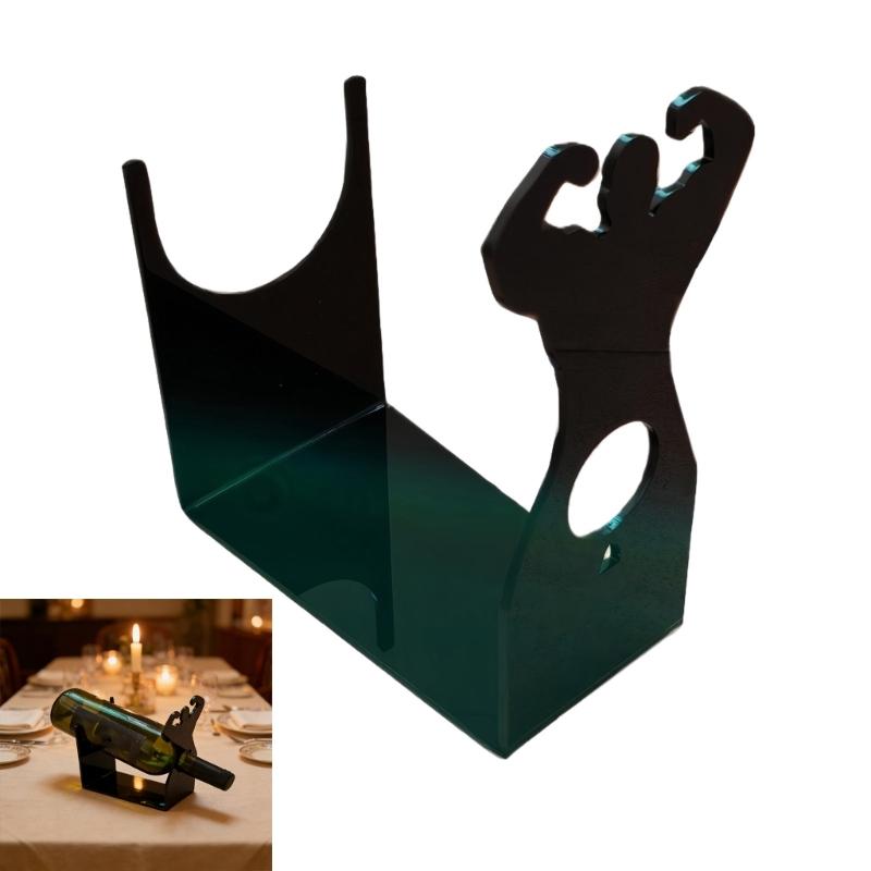 Sturdy Acrylic Wine Holder For Desktop Preventing Wine Bottle Tipping Ensuring Safety For Home Use
