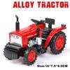 1:32 Alloy Tractor Diecast Miniature Model Toys Car Rubber Tire Metal Body Rear Wheel Return Force High Simulation Models Gifts