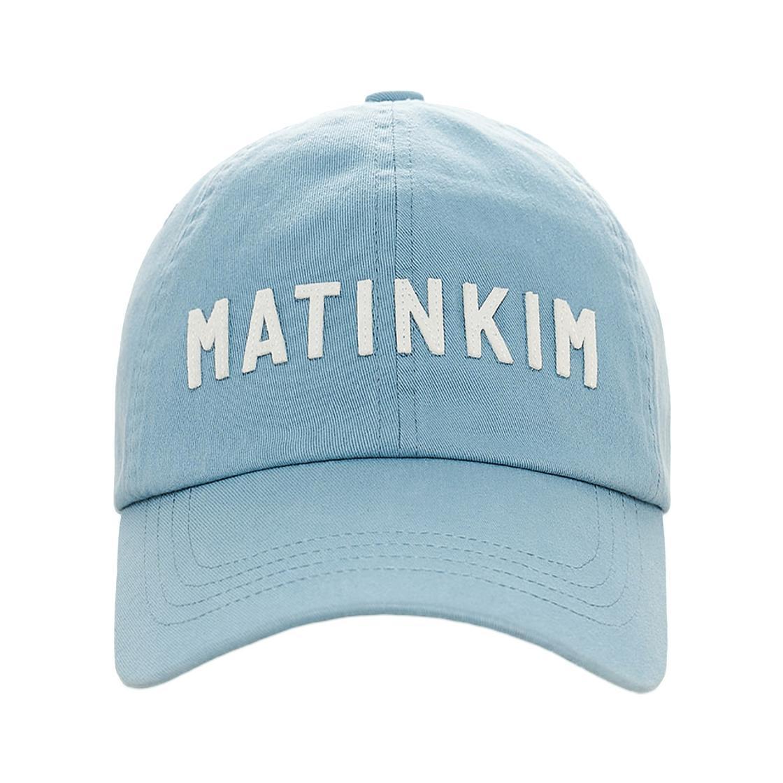 Matin Kim Applique Felt Logo Ball Cap In Light Blue ONE SIZE