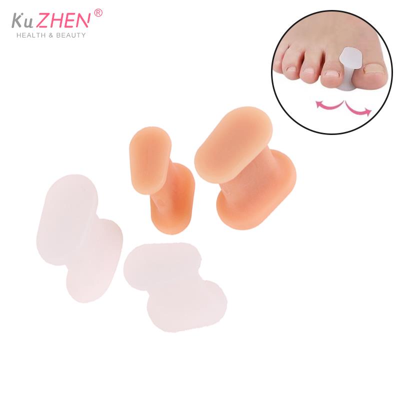 2Pcs I-shaped Foot Finger Toe Separator Adjuster Hallux Valgus Pedicure Corrector Feet Care Bunion Bone Thumb Valgus Protector