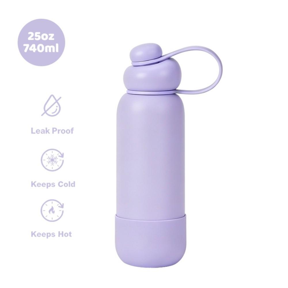 740ml Sports Thermos Bottle Stainless Steel Portable Vacuum Flask Coffee Tumbler Travel