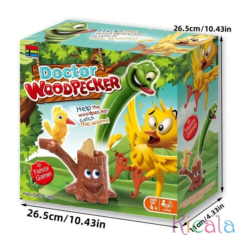 Doctor Woodpecker Catch-the-Worm Family Game Interactive Tabletop Board Game Plastic Novelty Gag Toy Fun Activity For Kids