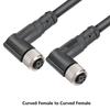 Waterproof Double Plug M8 3P 4P 5P 6P 8Pin 1M 2M PUR/PVC Cable Straight/Angle Aviation Male Female Plug Sensor Power Connector