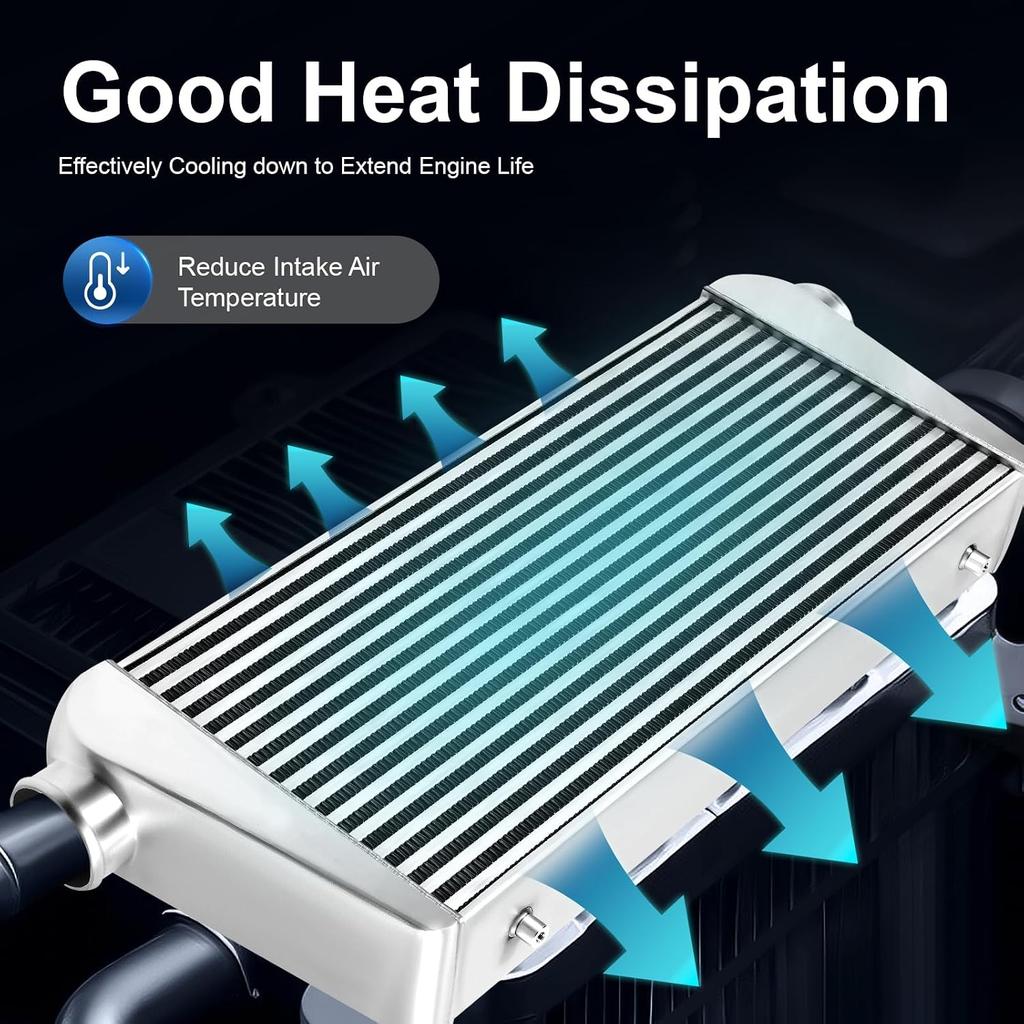 Xiaomi Turbo Intercooler Universal Intercooler Automotive Cooling Systems Front Mount Tube Intercooler OD=76mm Charge Air Cooler