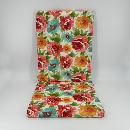 Yousheng Rocking Chair Cushion 18 Inch X 19 Inch Floral Seat Cushion with Straps Rain-Proof Fade Resistant Back Seat Cushion for Outdoor Dining Chair