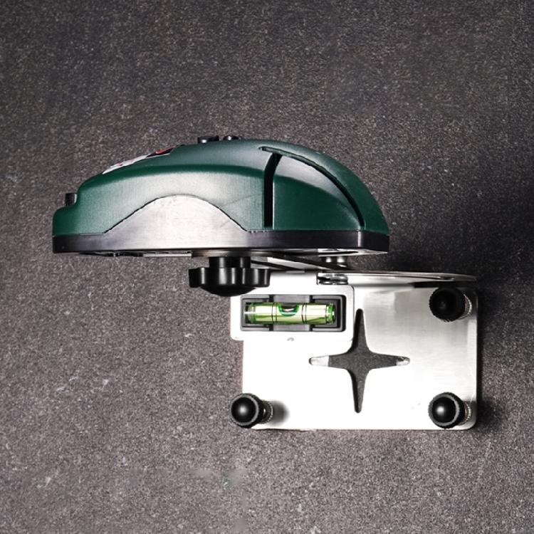 Tool Less Wall Mounting Bracket Holder For Level Featuring 360 Degree Rotation Stainless Steel Frame And Antislip Clamps