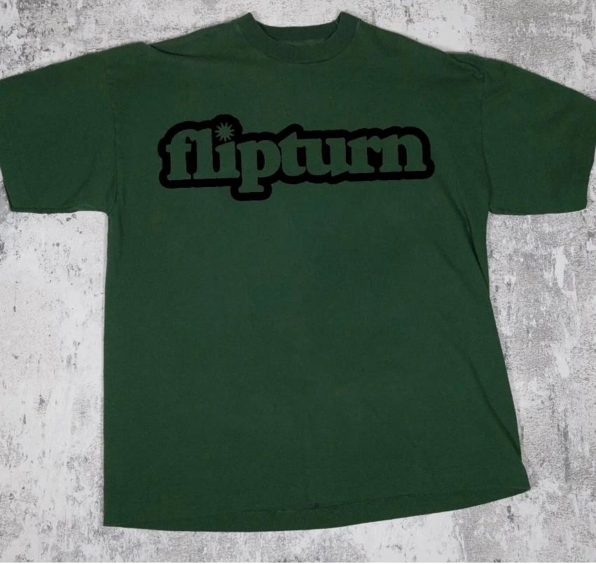 FLIPTURN Band Cotton Full Size S To 5XL Shirt Green XL