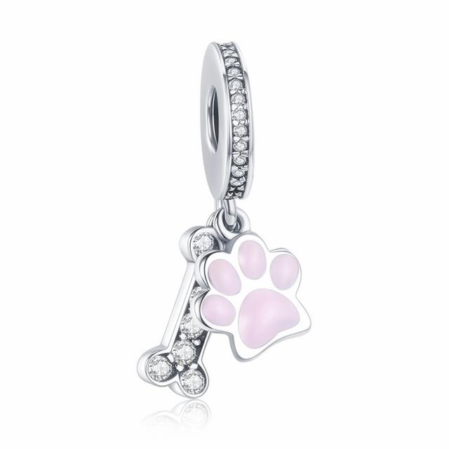 Haustier Katze Hunde Krallen Charms Perlen Anhänger Passend Original Schlangen Kupferarmband Halskette Perlen Für Diy Schmuck Damen Geschenk