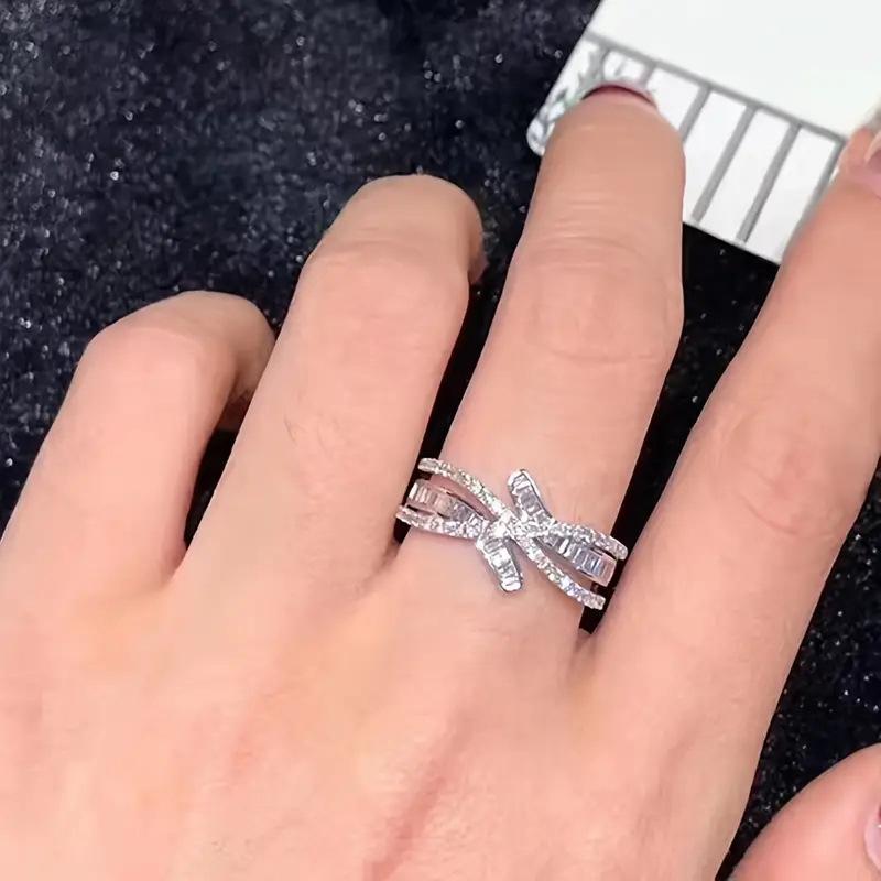 BELLA BOX New Sparkling Headpiece Swing Arm Line Fashion Wedding Ring Bridal Ceremony Ring