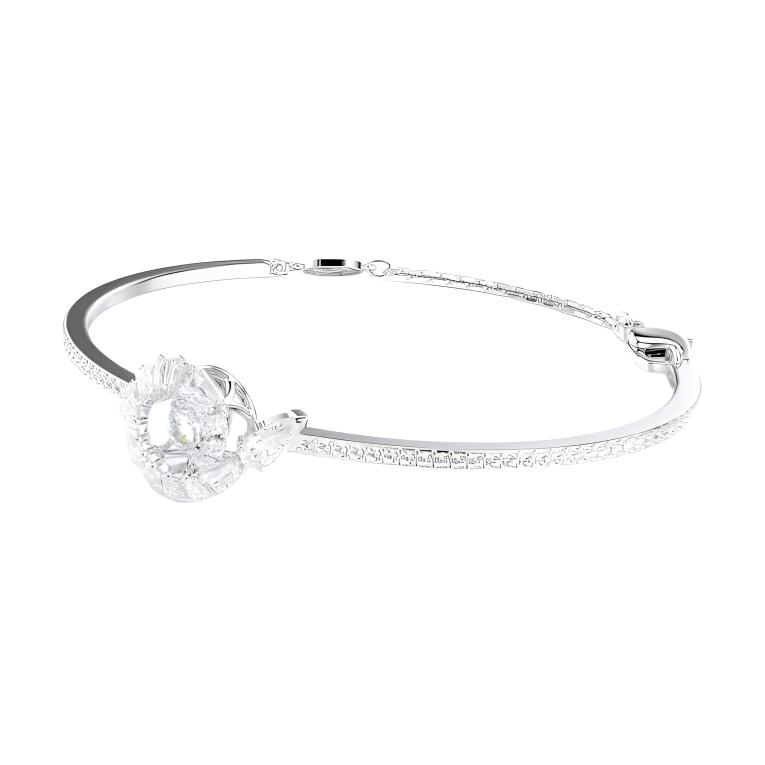 

Swarovski Snake Design Paved Edge Bracelet Women bracelet Silver 5698892 Box+Shopping Bag (Random Color),M
