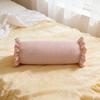 Almofada Decorativa Ruffle Listrada 20cm x 50cm Cilindro Longo Almofada de Lançar para Cama Sofá Decoração de Casa Rústica Boho