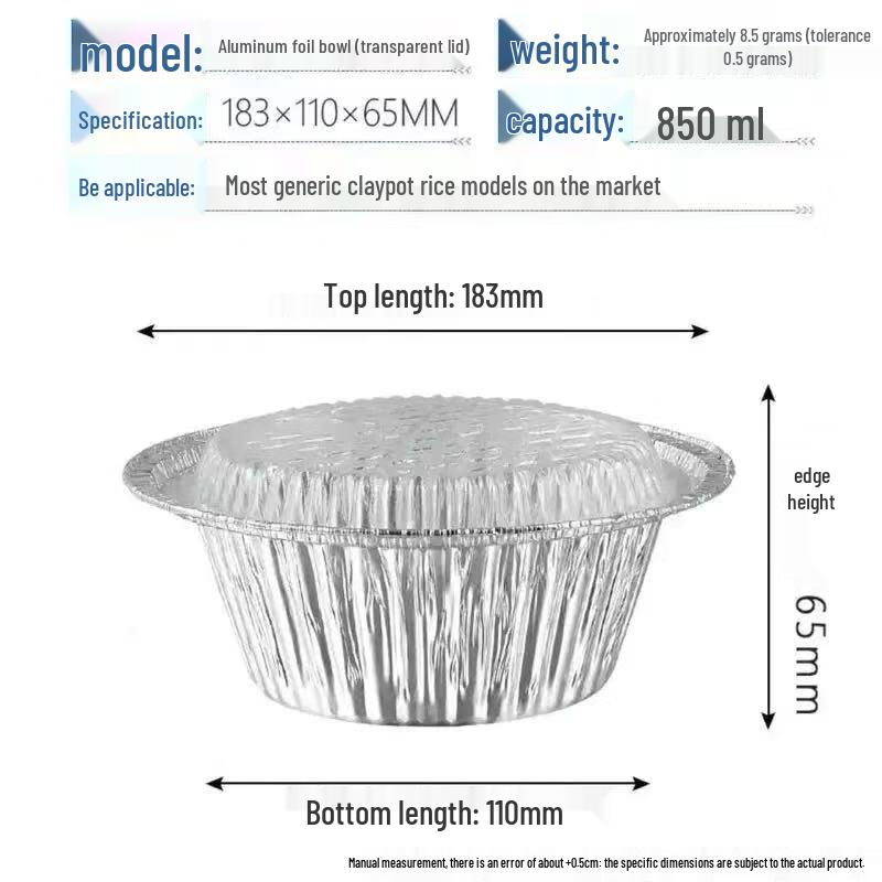 Zhi Chu Disposable Round Aluminum Foil Containers with Lids