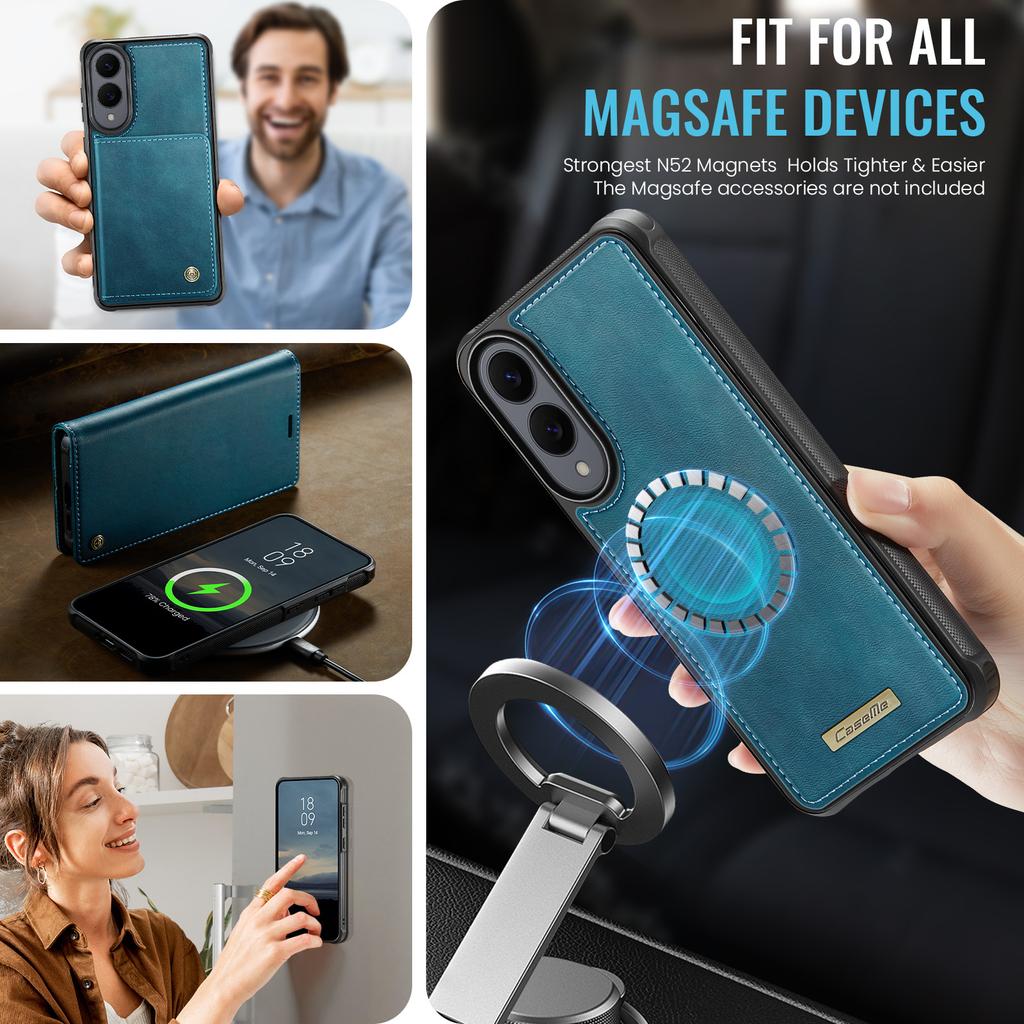 Für Samsung Galaxy S25 Edge Case CASEME C49 Magnetisches Case RFID-blockierend Abnehmbares Portemonnaie Leder Handyhülle