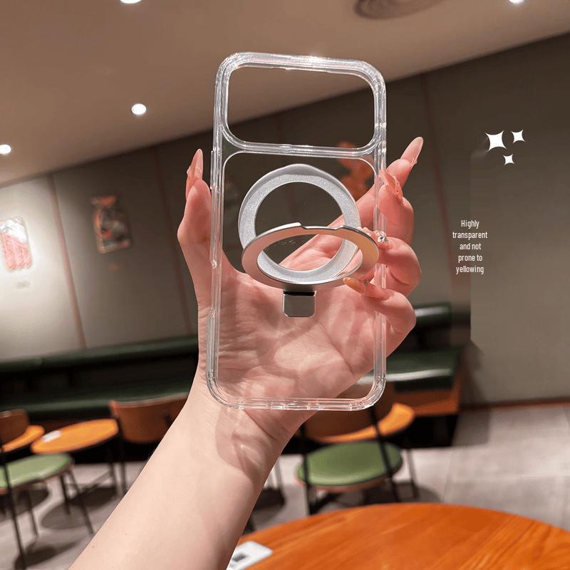 iPhone 17 Air Магнитная подставка Прозрачный чехол