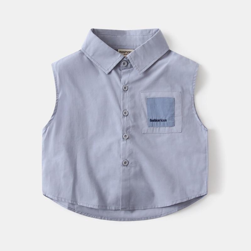 Baby Boy Sleeveless Shirt Summer Thin Korean Style Cool Vest for Toddler Kids Boys Casual Tops T Shirt