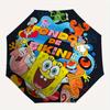 1pc SpongeBob SquarePants Bikini Bottom Adventure Durable Cartoon Folding Umbrella, Portable 3-Fold Compact Umbrella for Men and Women, Suitable for T