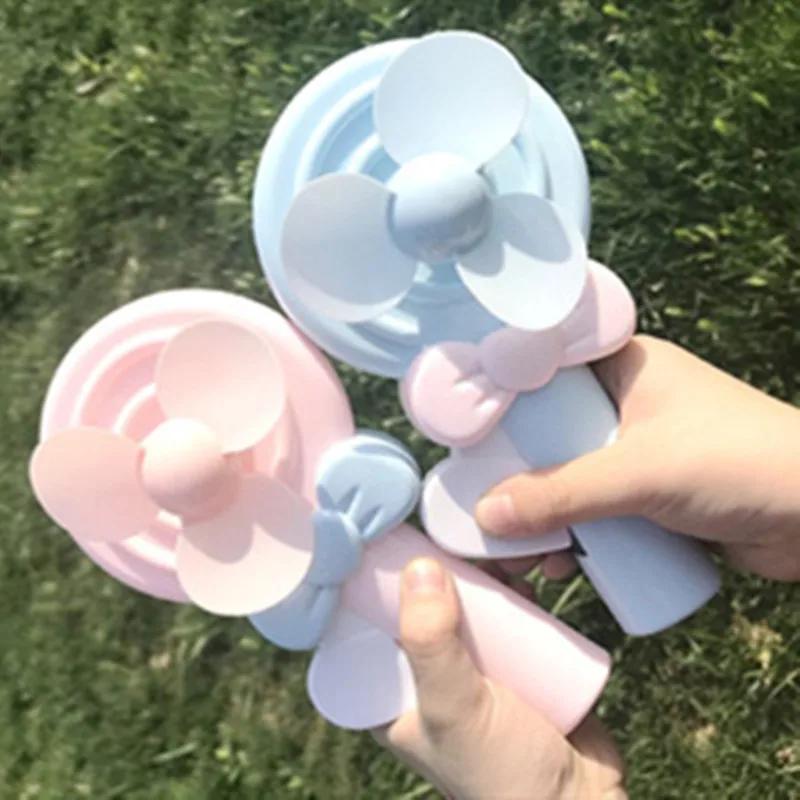 Lolipop Fan Cartoon Handheld Summer Fan Hand Pressed Manual Mini Portable Small Hand Cooling Fan for Kids Adult Home Outdoors