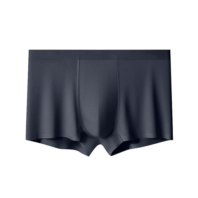 Men s 60S Lan Jing Modal Seamless Antibacterial Underwear - Breathable, High Elastic, Solid Color XL