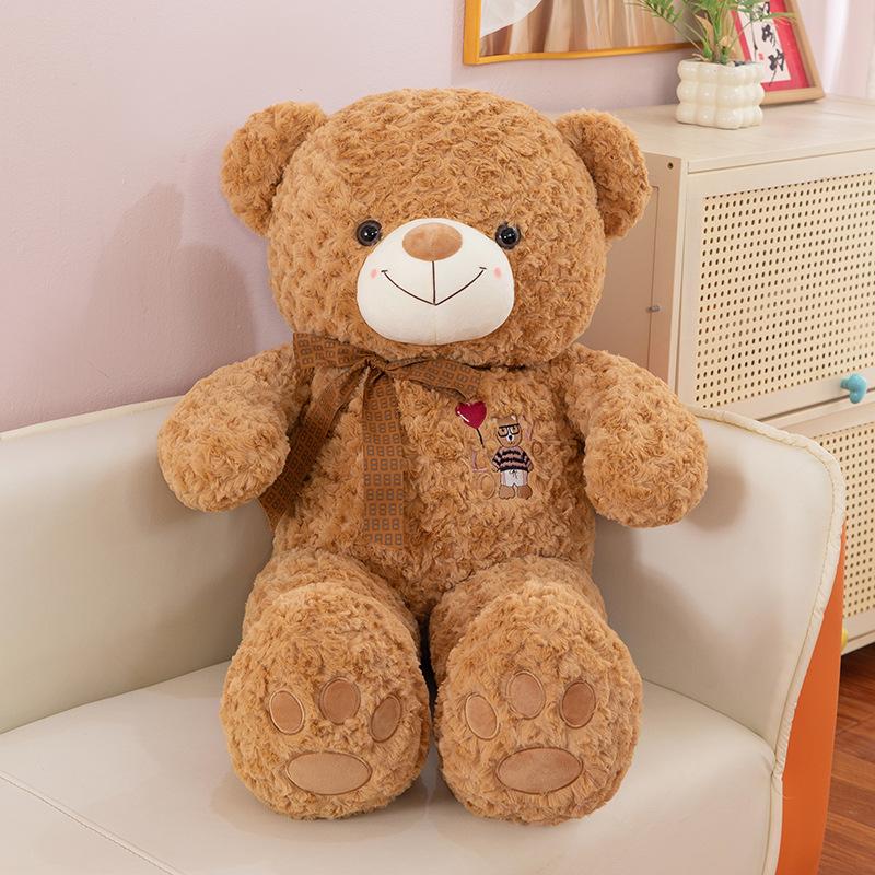 

New plush toy oversized teddy bear doll girl gift pressing bed sleeping doll doll 75cm（1.4kg） темно-коричневого