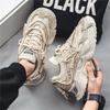 Muffin Thick Sole Heavy Craft Mecha Dad Shoes Personalized Shoelaces Sports Running Shoes Men'S Mesh Breathable Dad Shoes