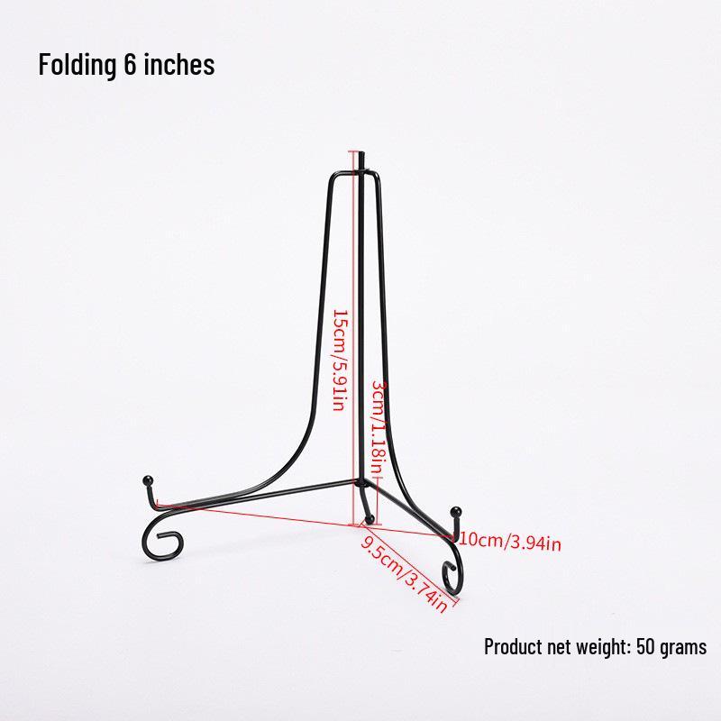 Metal Folding Display Stand for Photos, Plates, or Ornaments