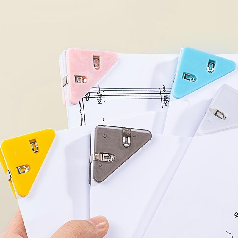 5 multifunctional triangle clips designed for organizing study materials, documents, and books