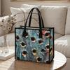 Vintage Metal Hole Print Tote Bag Large Capacity Casual Daily Handbag for Outdoor Commute
