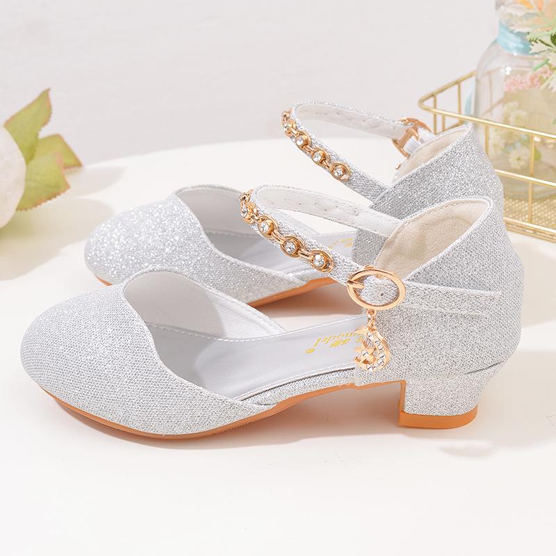 2025 Versatile Princess Shoes for Girls - Round Toe, Chunky Heel, High Heel, Available In Women's Sizes, Perfect for Performances